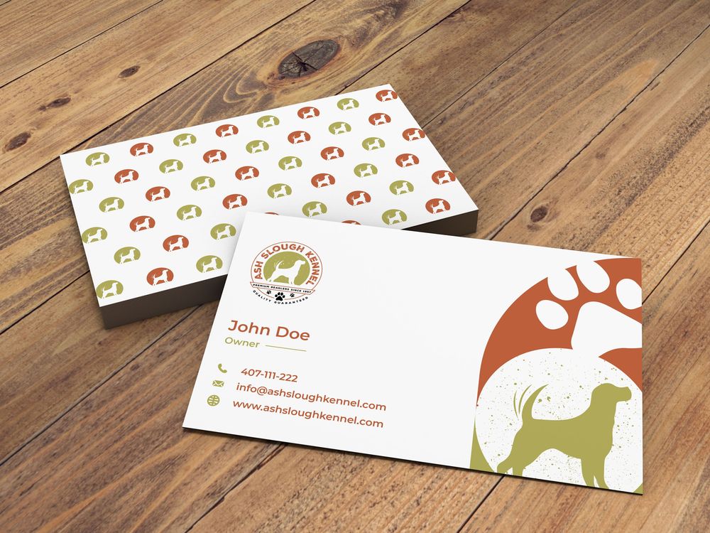 Ashsloughkennel Bizcardmockup — graphic design by Logo Design Partner