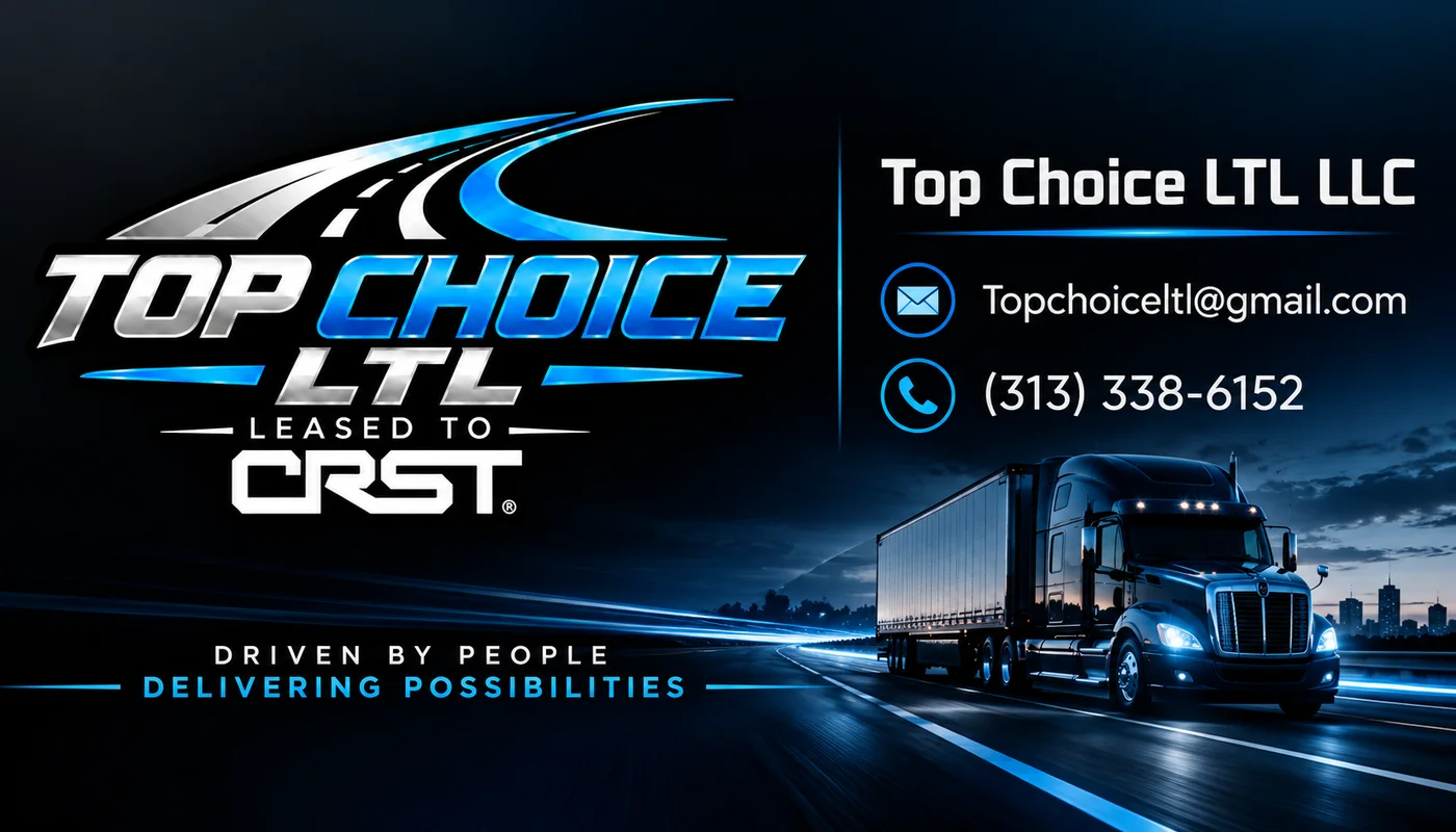 Top Choice LTL Business Card, graphic design by Logo Design Partner