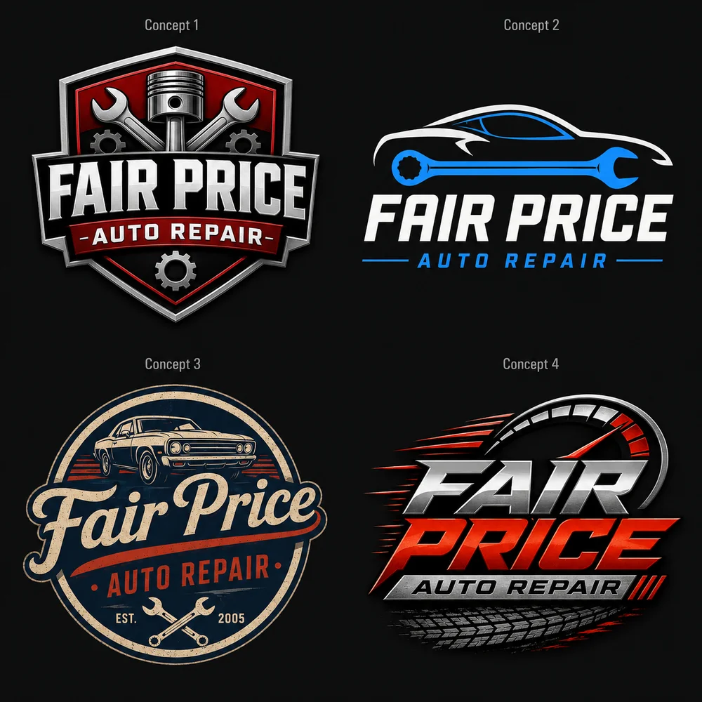 Fair Price Auto Repair Automotive logo design by Logo Design Partner