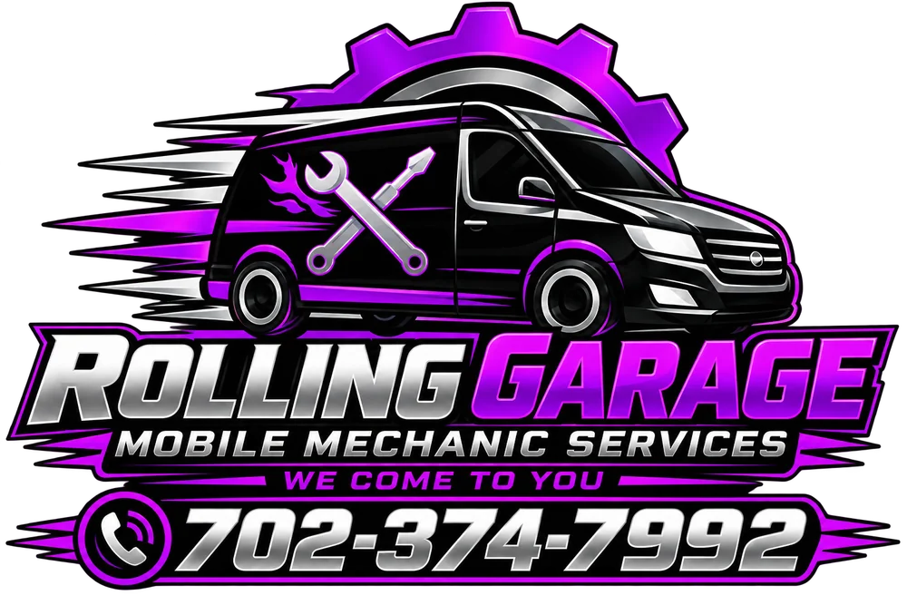 Rolling Garage Mobile Mechanic Automotive logo design by Logo Design Partner