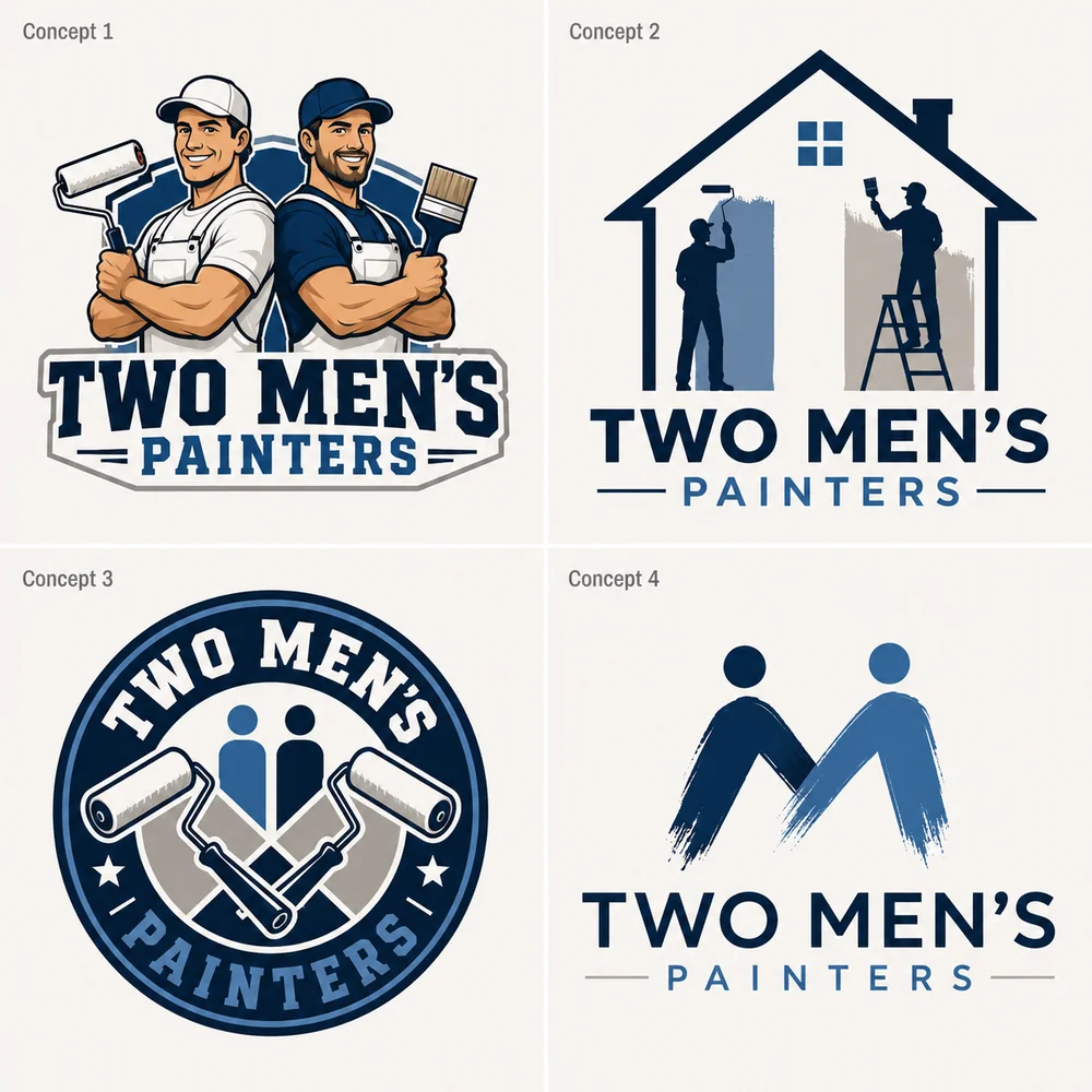 Two Men's Painters Construction, Roofing & Interior Design logo design by Logo Design Partner