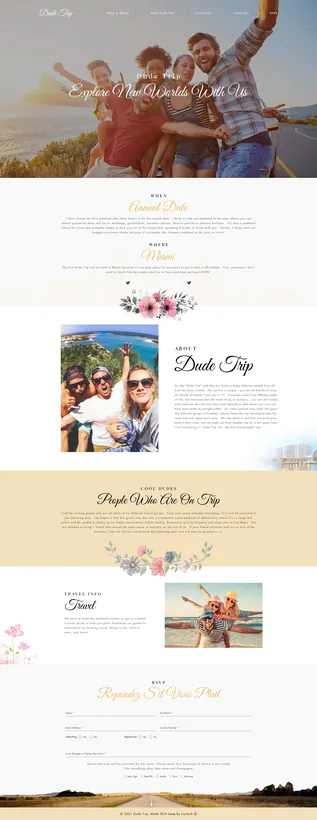Dudetrip Tour Landing Page — website design by Logo Design Partner