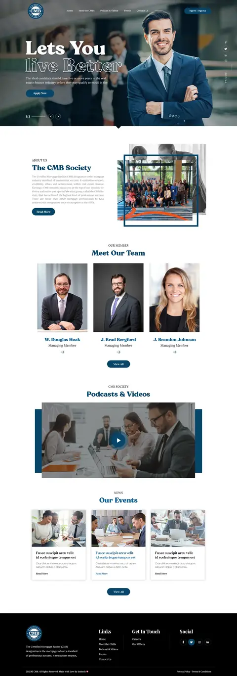 CMB Mortgage, website design by Logo Design Partner