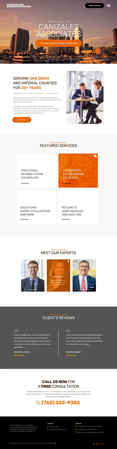 Canizalez Consulting, website design by Logo Design Partner