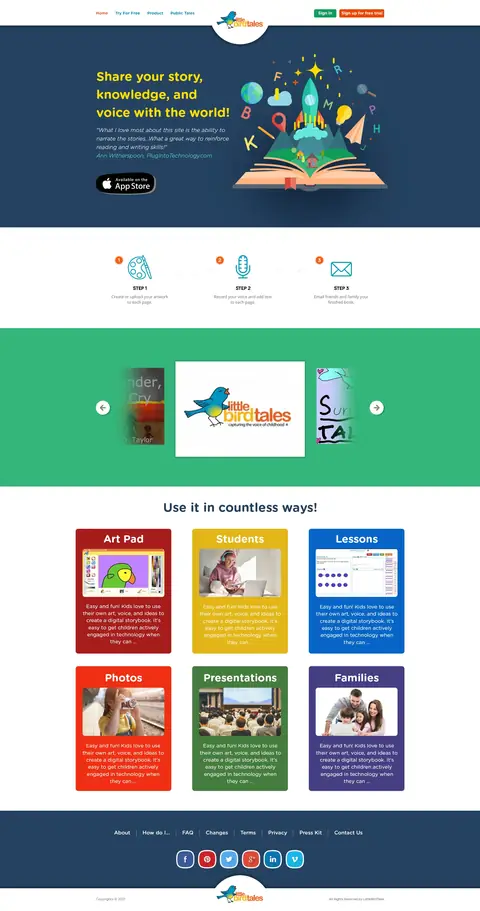 LittleBird Children's Education, website design by Logo Design Partner