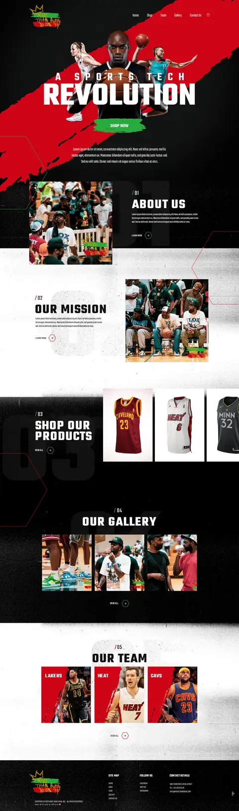 More Than a Run Sportswear, website design by Logo Design Partner