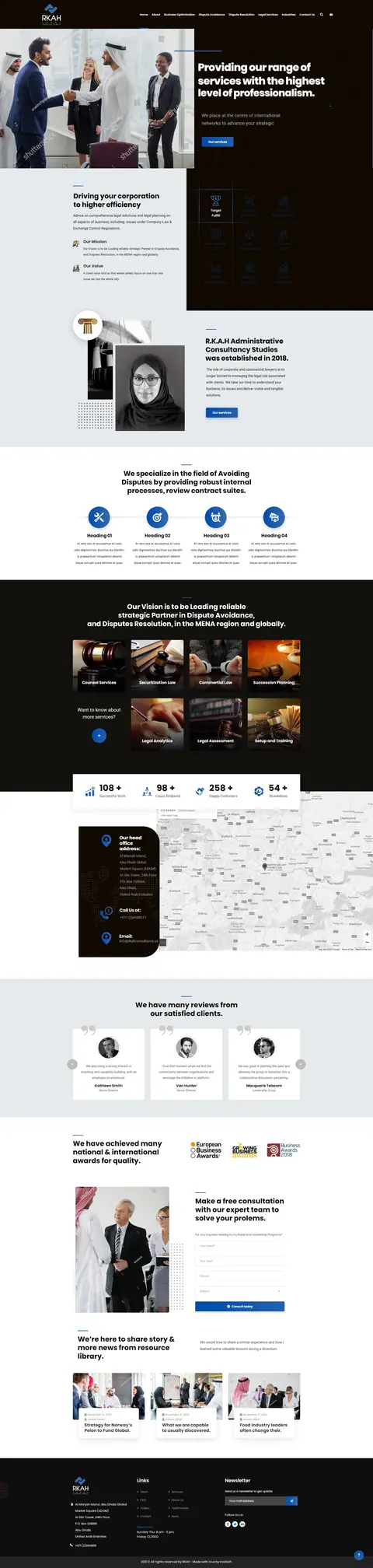RKAH Law Firm, website design by Logo Design Partner