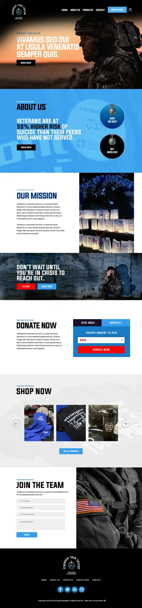 Stronger Than Suicide, website design by Logo Design Partner